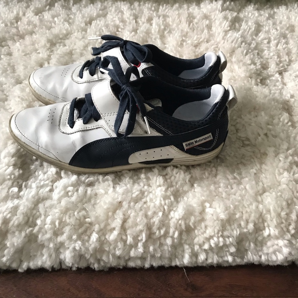 Pair of white low-top BMW Motorsport sneakers